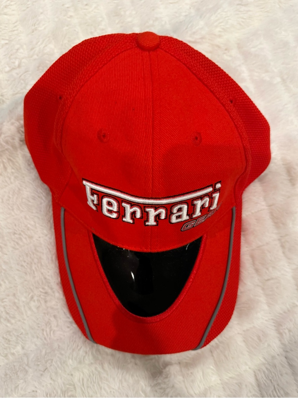 Ferrari Red Embroidered Logo Cap